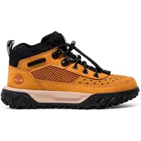 Timberland para menino. TB0A64842311 Tênis de couro cano médio com cadarços GreenStride Motion 6 amarelo (32), Plano, Cordão, Casual, Esport