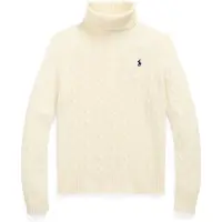 Ralph Lauren para mulher. 211888686012 Camisola de caxemira e lã, cor creme (XL), Branco, Casual, Manga comprida