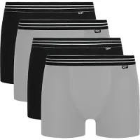 Dim Boxer ECODIM COTON X 4 homens - Preto - T6