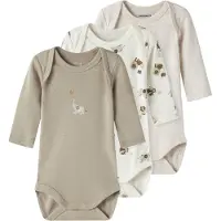 Name it Body De Manga Comprida Animal 3 Unidades