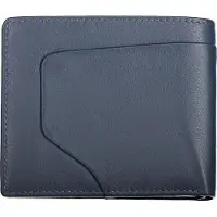 Piquadro , Carteira de couro Akron com porta-documentos removível, azul, para homens