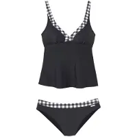 LASCANA Tankini cinzento / preto / branco