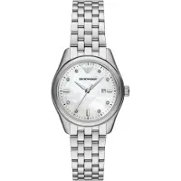 Emporio Armani AR11614 Relógio Homem Aço Pele Elegante