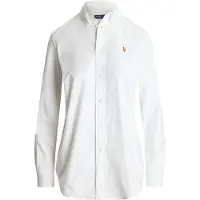 Ralph Lauren para mulher. 211941520002 A icónica camisa oxford Stretch Slim branco (40), Casual, Algodão, Manga comprida