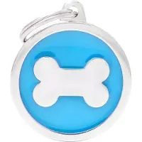 My Family Tag Clássica Redonda Com Osso Para Pet
