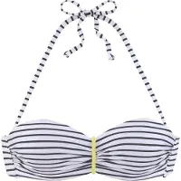 Venice beach Top de biquíni amarelo escuro / preto / branco