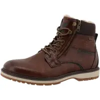 Tom Tailor Botas com atacadores chocolate