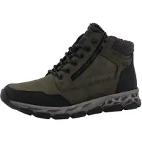 Tom Tailor Botas com atacadores oliveira / preto