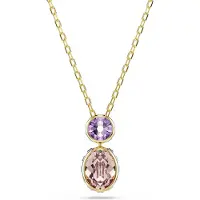 Swarovski Colar ouro / lilás / branco
