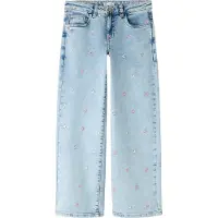 Name it Calças de ganga 'NKFrose' azul / cor-de-rosa / branco