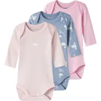 Name it Body De Manga Comprida Swan 3 Unidades