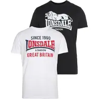 Lonsdale Camisa 'Collessie' vermelho / preto / branco