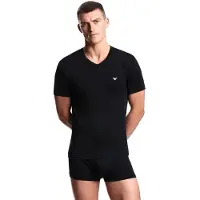 Emporio Armani para homem. EM000380_AF14133 T-shirt Home V preto (M), Homewear, Manga curta