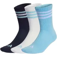 Adidas Meias 3-Stripes Cushioned Crew – Embalagem de 3 pares