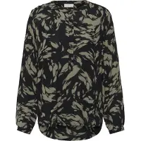 Kaffe Blusa 'Pollie' oliveira / preto