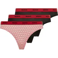 HUGO Tanga Design 10272521 Red 3 Unidades