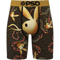PSD Boxers 'Playboy Snake' mostarda / vermelho claro / preto