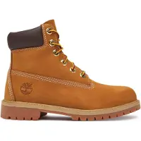Timberland unisex para criança. TB1129097131 Botas de couro 6 Inch Premium amarelo (37.5), Plano, Cordão, Casual, moda infantil