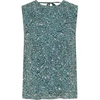 Kaffe Blusa 'Bella' turquesa / preto / branco