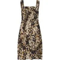 Kaffe Vestido 'KAthora' castanho / castanho de castanha / branco casca de ovo