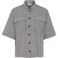 Kaffe Blusa 'KANaya' preto / branco