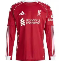 Adidas Camisola Principal de Manga Comprida 25/26 do Liverpool FC