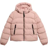 Superdry para mulher. W5011996A Casaco Stanton com capuz e acolchoado Rosa (L), Casual, Poliéster