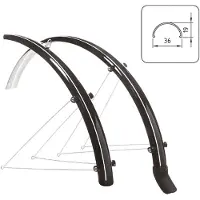 Wag Conjunto De Para-lamas De Policarbonato Com Para-barro 28´´ X 36 Mm