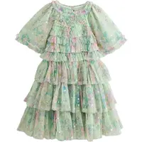 Next Vestido verde pastel / rosa pastel