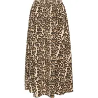 Kaffe Saia 'Leopra' bege / castanho / preto