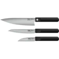 Fissler ProCut 001-029-03-000/0, conjunto de facas de 3 peças com faca de chef, faca universal e faca de aparar