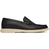 BOSS para homem. 50536173 Mocassins em pele Sienne preto (40), Couro, Plano, Nenhum, Casual