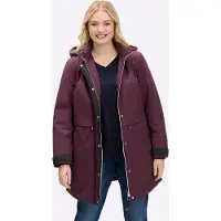 Sheego Parka de inverno borgonha