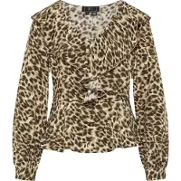 Faina Blusa bege / umbra / verde / cáqui