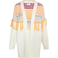 IZIA Casaco de malha 'Eyota' azul pastel / roxo / laranja claro / branco lã