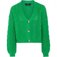 Faina Casaco de malha verde relva