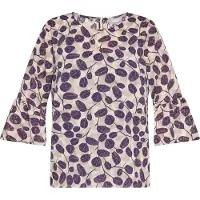 Usha Blusa bege / roxo