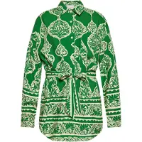 Usha Blusa bege / verde