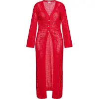 IZIA Casaco de malha vermelho fogo