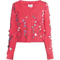 IZIA Casaco de malha mistura de cores / rosa
