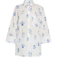 Usha Blusa azul / branco