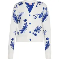 IZIA Casaco de malha azul / branco