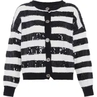 Faina Casaco de malha preto / offwhite