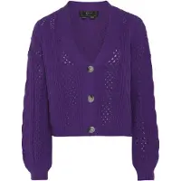 Faina Casaco de malha roxo escuro