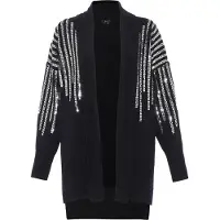 Faina Casaco de malha cinzento-prateado / preto