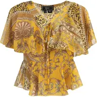 Faina Blusa bege / castanho / amarelo