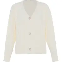 Faina Casaco de malha branco lã