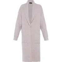 Faina Casaco de malha taupe / offwhite