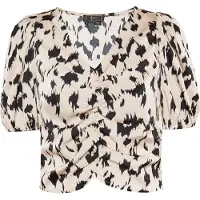 Faina Blusa bege / preto