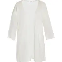 Usha WHITE LABEL Casaco de malha branco lã
